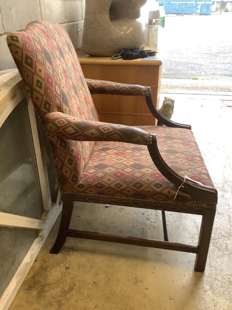 A 19th century Gainsborough armchair, width 70cm, depth 76cm, height 95cm